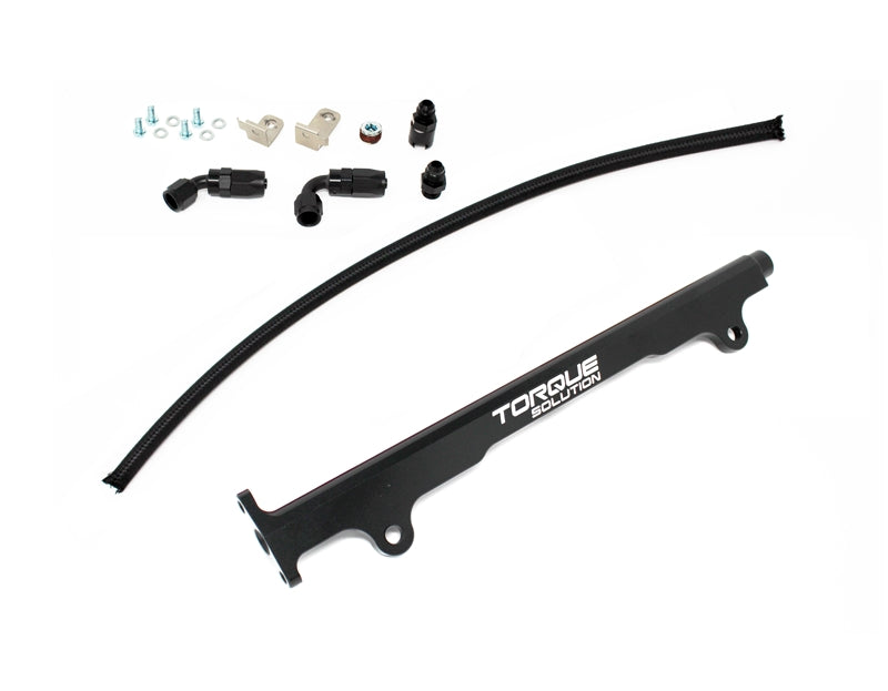 Torque Solution Billet Fuel Rail (Black): Mitsubishi EVO X