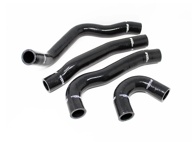 Torque Solution Silicone Radiator Hose Kit (Black): Mitsubishi Evolution X 2008-2015