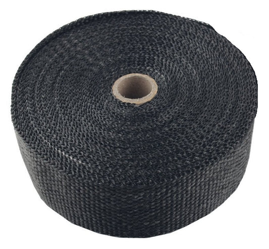 Torque Solution Fiberglass Exhaust Wrap (Black): Universal 2" x 100'