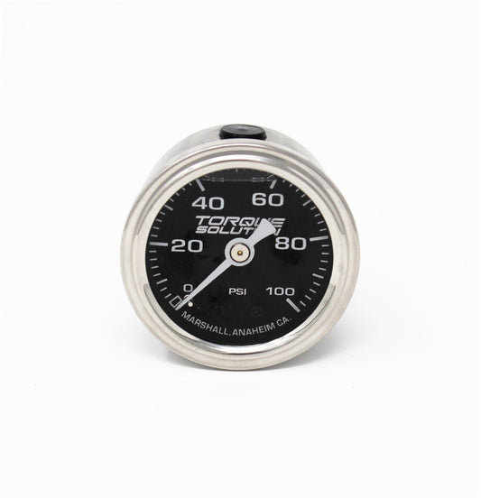 Torque Solution Fuel Pressure Gauge: 100 PSI 1/8 NPT