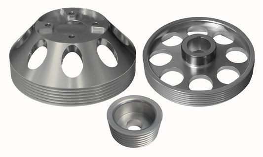 Torque Solution Lightweight Water Pump, Crank and Alternator Pulley Combo (Silver): Hyundai Genesis Coupe 3.8 2010+