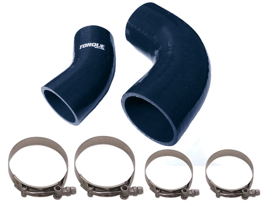 Torque Solution IC Boost Tubes (Black): Mazdaspeed 3 2007-2013
