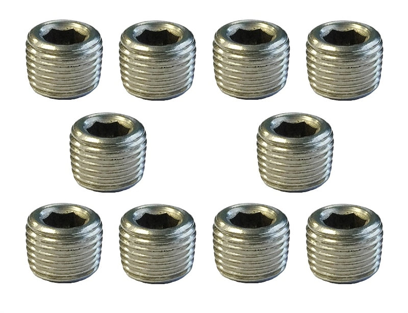 Torque Solution Stainless Steel 1/8" NPT Plug: Universal 10 Pack