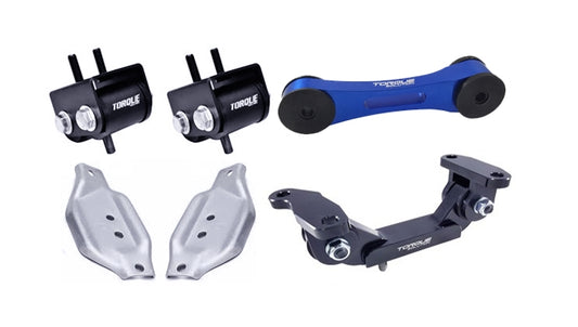 Torque Solution Engine / Trans / Blue Pitch Mount Kit w/ Mount Plates: Subaru WRX 2002-2014 / STi 2004+
