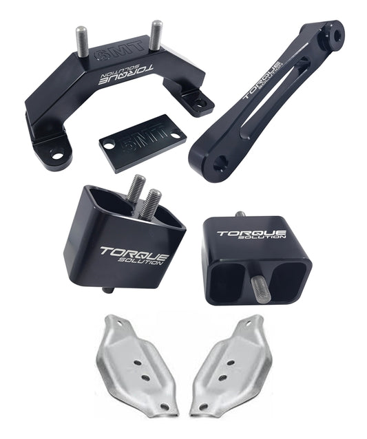 Torque Solution Solid Engine / Transmission / Pitch Mount w/ Mount Plates: Subaru WRX 2002-2014 / STi 2004+