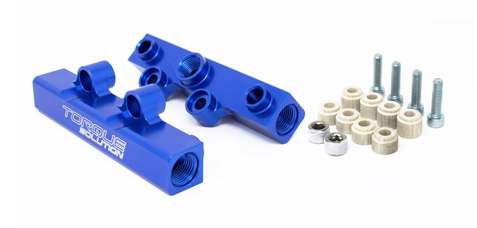 Torque Solution V2 Top Feed Fuel Rails (Blue): Subaru WRX 02-14, STI 07-20, LGT 08-12, FXT 06-13