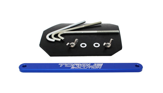 Torque Solution Small Battery Tie Down (Blue): Subaru WRX / STi 2002-2007