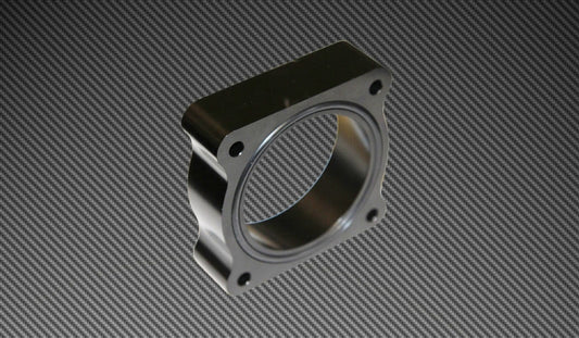 Torque Solution Throttle Body Spacer (Black): Ford Focus ST 2013+