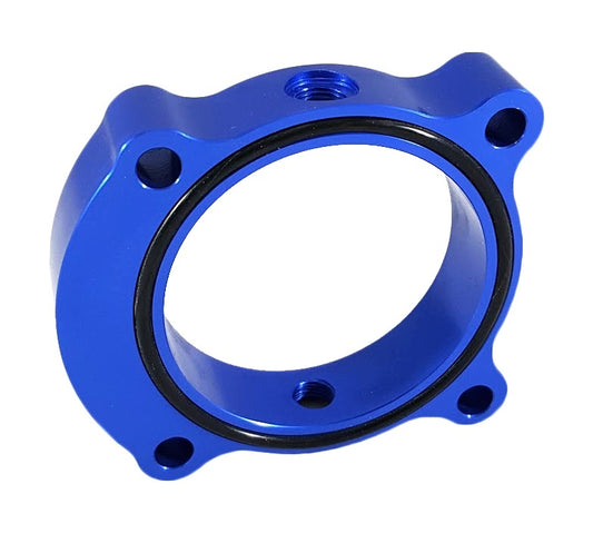 Torque Solution Throttle Body Spacer (Blue): Hyundai Sonata 2.0T