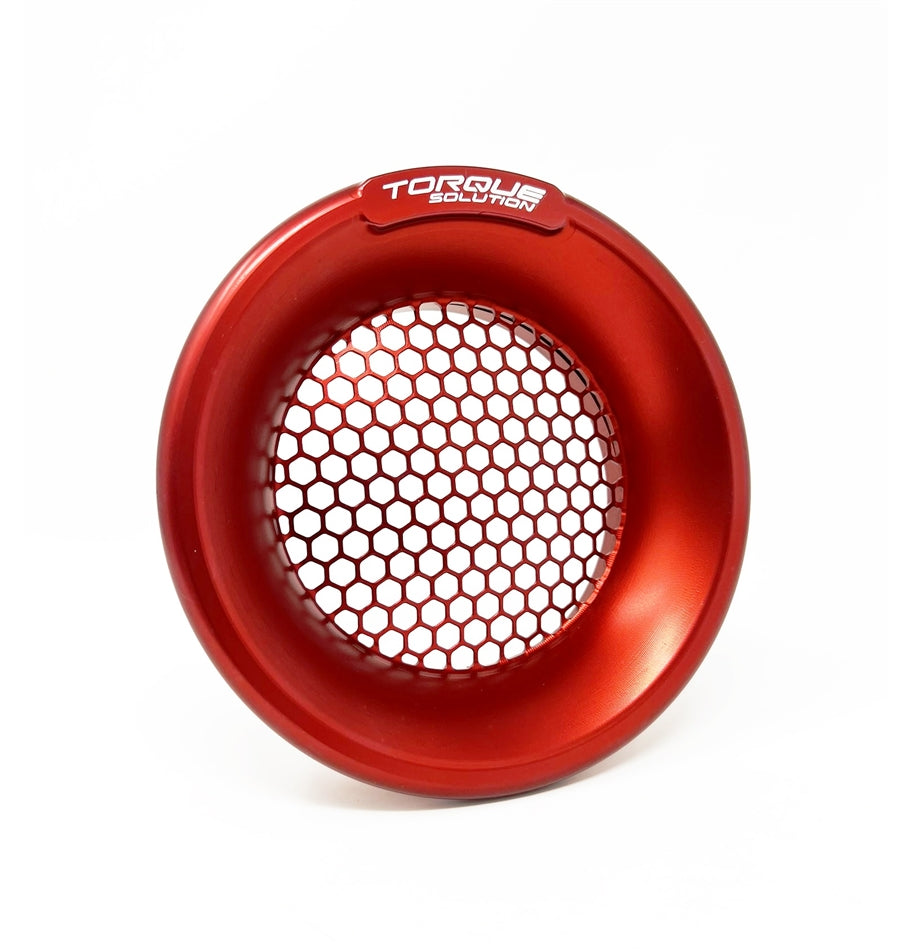 Torque Solution Turbo Velocity Stack Shield (Red): For 4" Inlet
