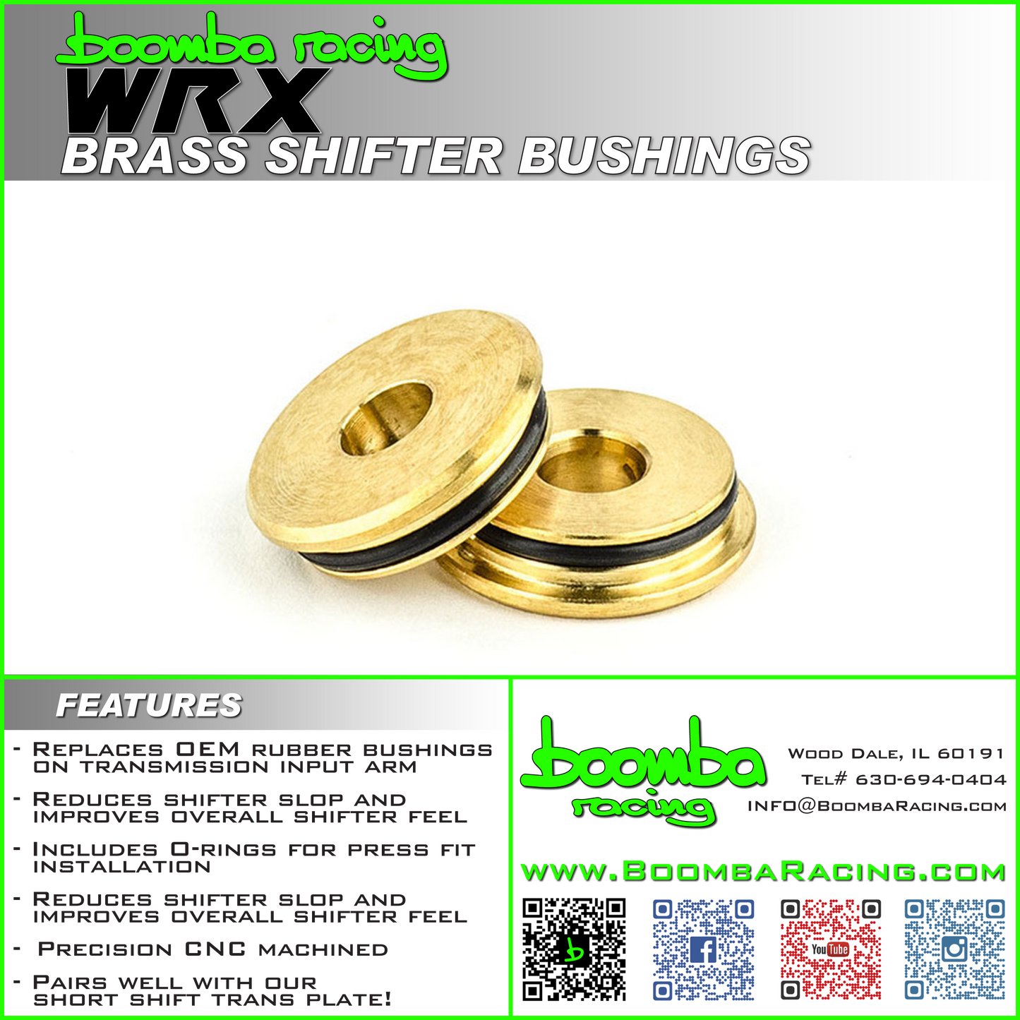 Boomba 2015+ WRX Brass Shifter Bushing