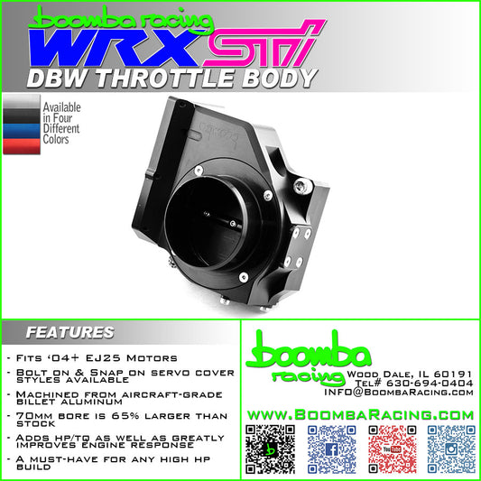 Boomba STI 75mm DBW Throttle Body - Bolt On