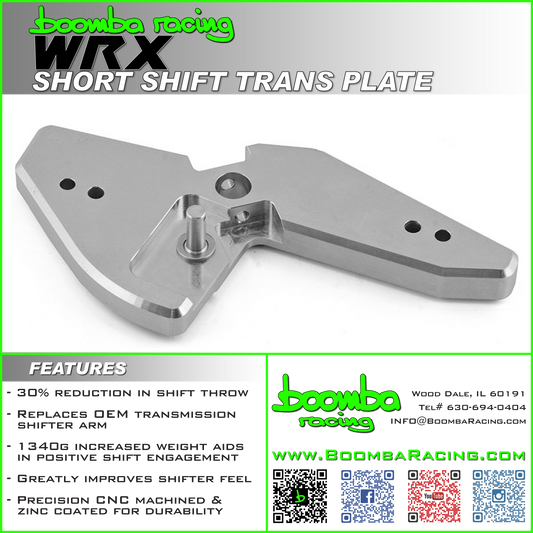 Boomba WRX15+ SHORT SHIFT TRANSMISSION ADAPTER PLATE