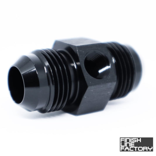 FLF AN Male Union with 1/8" NPT Port Adapter - 45 Degree - 08 AN