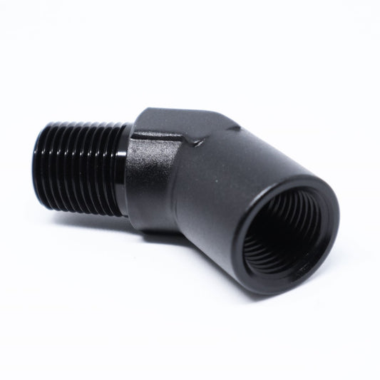 FLF NPT Male to NPT Female Adapter, 45 Degree - 3/8" NPT