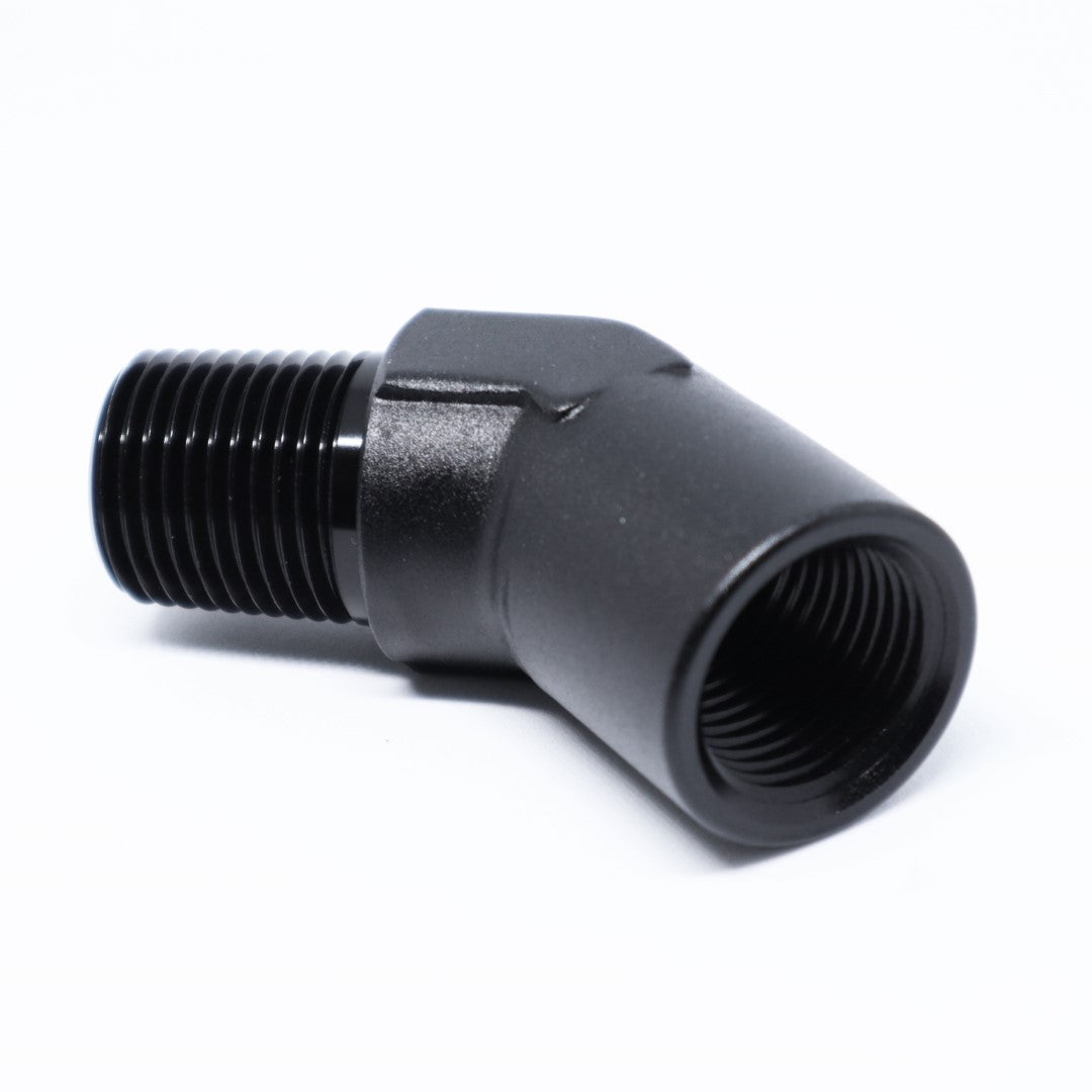 FLF NPT Male to NPT Female Adapter, 45 Degree - 1/8" NPT