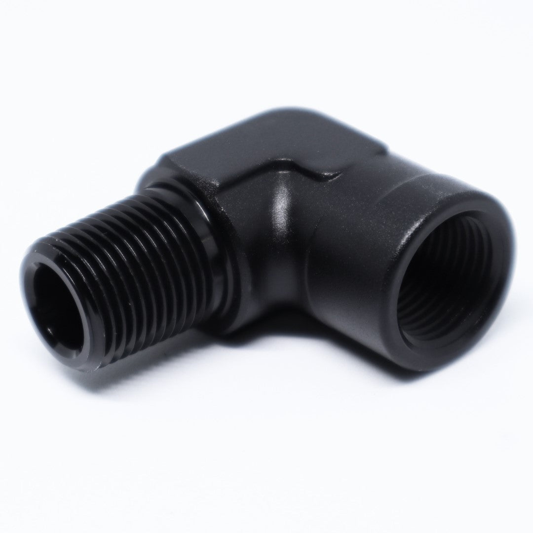 FLF NPT Male to NPT Female Adapter, 90 Degree - 3/8" NPT