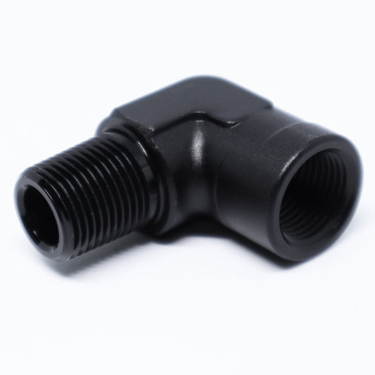 FLF NPT Male to NPT Female Adapter, 90 Degree - 1/4" NPT