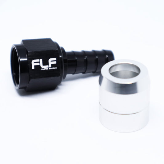 FLF Crimp-On Swivel Hose End - Straight AN - 6 AN